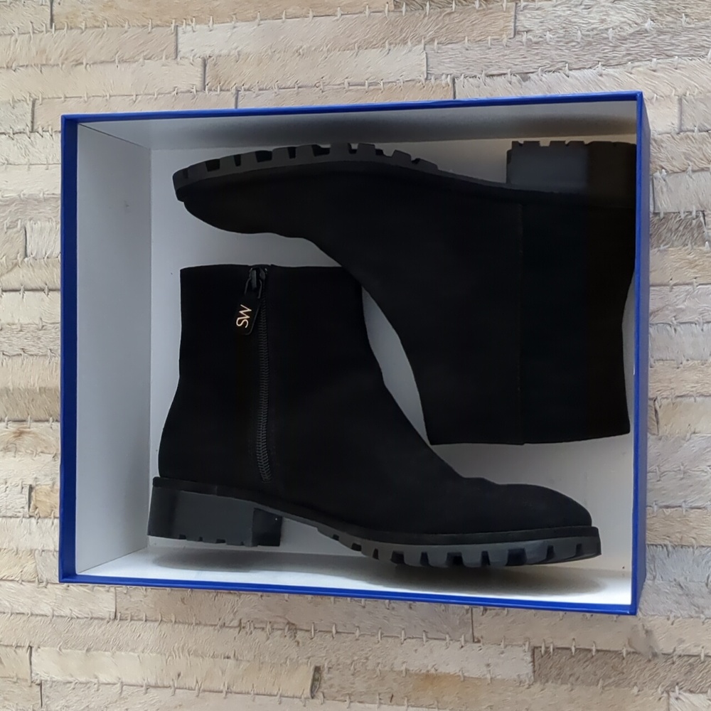 Stuart Weitzman Maelie Black Sport Suede Boots - Picture 9 of 10